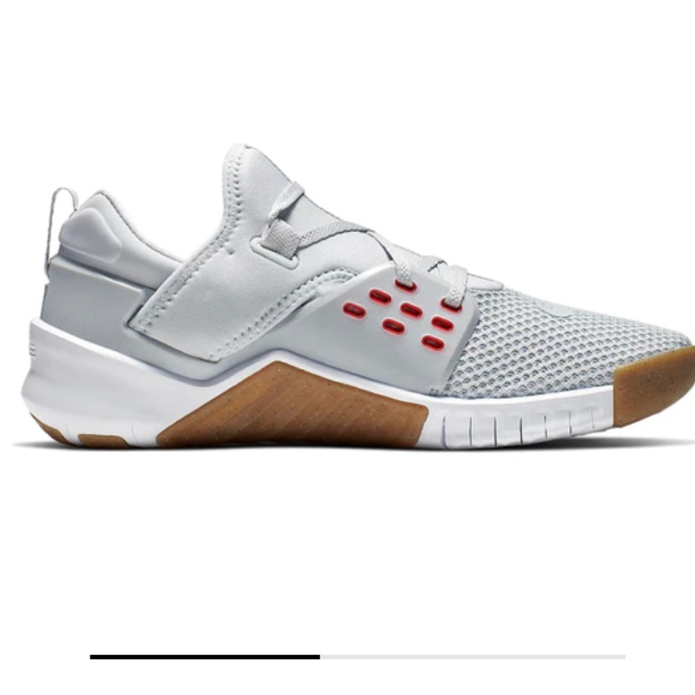 NIKE MEN’S FREE METCOM PURE PLATINUM RED TENNIS Shoes